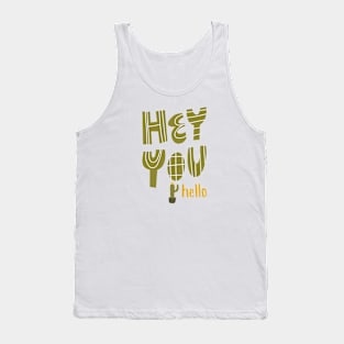 hey you design text aesthetics Tank Top